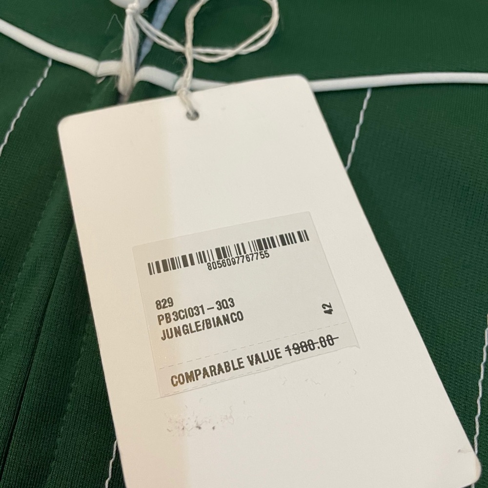Valentino Woman Zip Front Track Green Jacket 42 - Picture 6 of 9